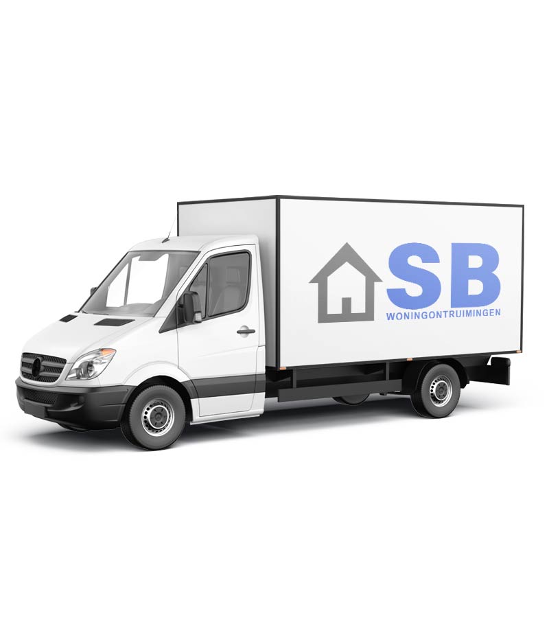 vrachtwagen van SB woningontruimingen
